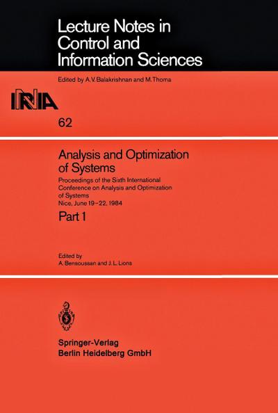 Analysis and Optimization of Systems
