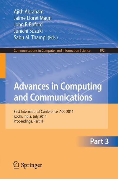 Advances in Computing and Communications, Part III