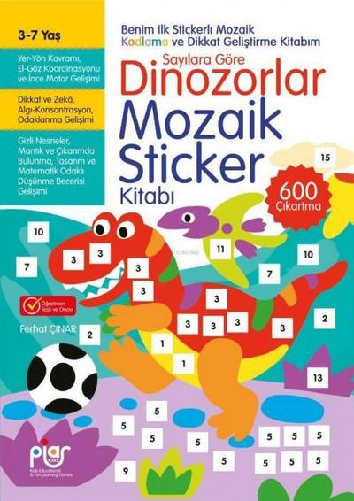 Sayilara Göre Dinozorlar Mozaik Sticker Kitabi
