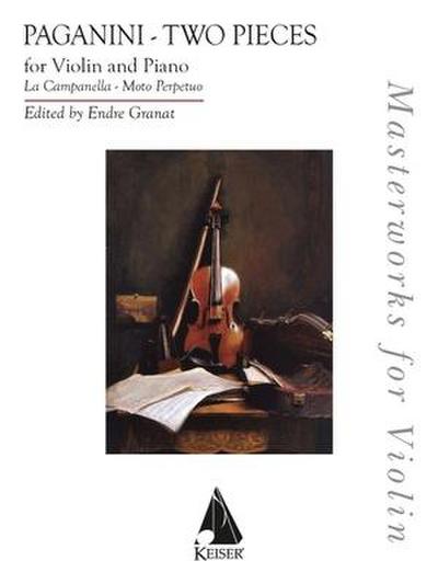 Two Pieces: La Campanella and Moto Perpetu: Masterworks for Violin Series for Violin and Piano