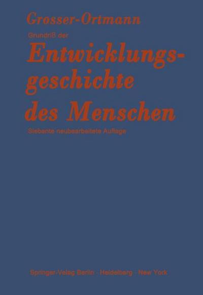 Grundriß der Entwicklungsgeschichte des Menschen
