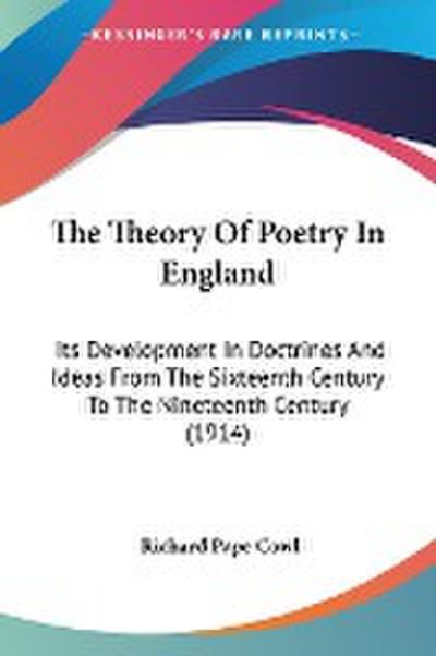 The Theory Of Poetry In England