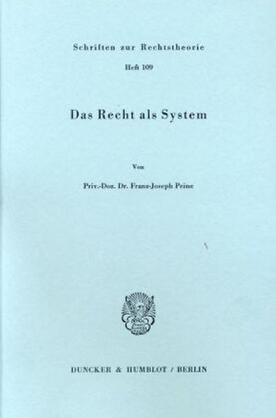 Das Recht als System.