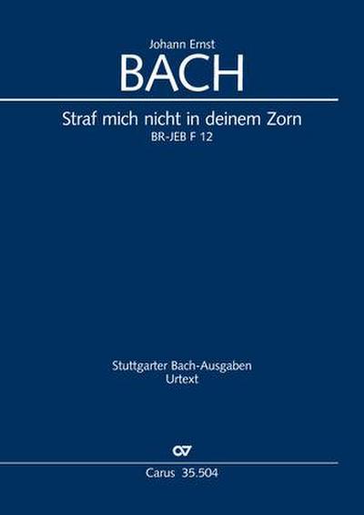 Straf mich nicht mit deinem Zorn (Klavierauszug) 