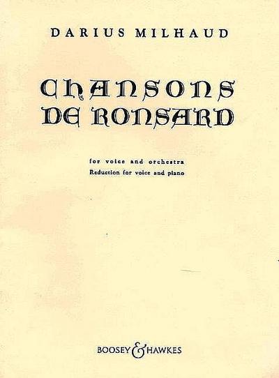Chansons de ronsardfor voice and piano