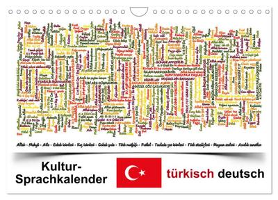 Kultur-Sprachkalender Türkisch-Deutsch (Wandkalender 2026 DIN A4 quer), CALVENDO Monatskalender