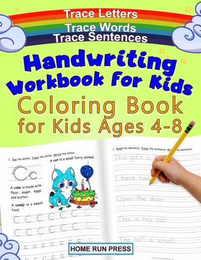Handwriting Workbook for Kids Coloring Book for Kids Ages 4-8