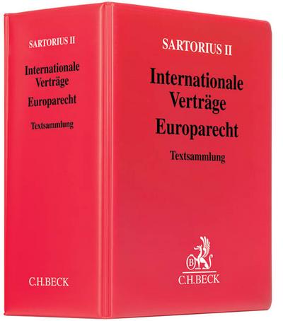 Sartorius II. Internationale Verträge - Europarecht (mit Fortsetzungsnotierung).  Inkl. 77. Ergänzungslieferung