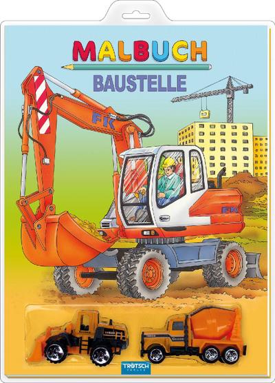 Trötsch Malbuch Baustelle: mit 2 Spielzeugen