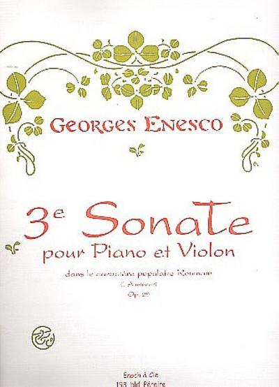 Sonate no.3 op.25pour violon et piano