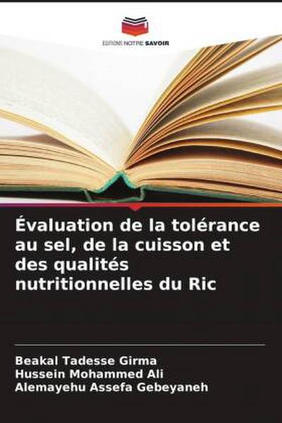 Évaluation de la tolérance au sel, de la cuisson et des qualités nutritionnelles du Ric