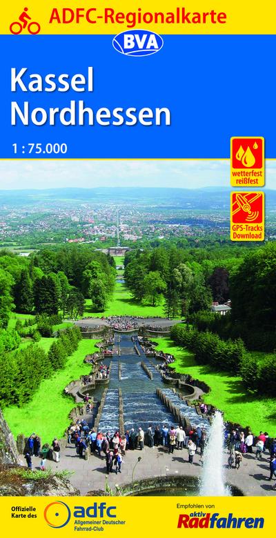 ADFC-Regionalkarte Kassel Nordhessen mit Tagestouren-Vorschlägen, 1:75.000, reiß- und wetterfest, GPS-Tracks Download (ADFC-Regionalkarte 1:75000)