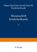 Monatsschrift Kinderheilkunde