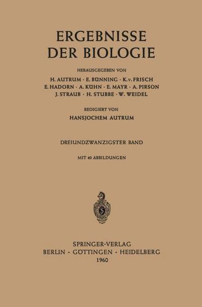 Ergebnisse der Biologie
