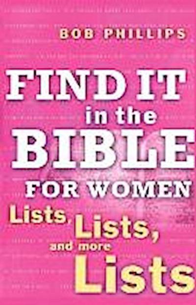 Find It in the Bible for Women