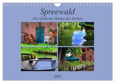 Spreewald - Idyllische Heimat der Sorben (Wandkalender 2026 DIN A4 quer), CALVENDO Monatskalender