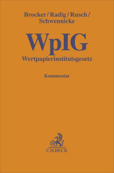 Wertpapierinstitutsgesetz. WpIG