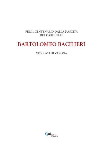 Per il centenario della nascita di Bartolomeo Bacilieri Vesc