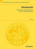 Thema mit 4 Variationen die 4 Temperamente für Streichorchester und Klavier - Studienpartitur