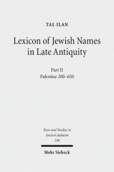 Lexicon of Jewish Names in Late Antiquity