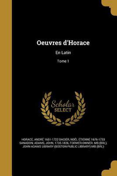 Oeuvres d’Horace