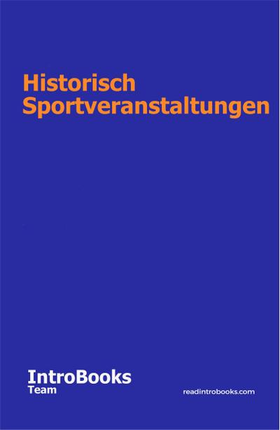 Historisch Sportveranstaltungen