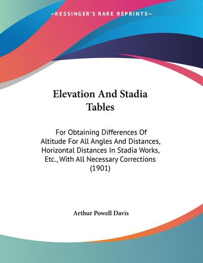 Elevation And Stadia Tables