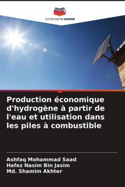 Production économique d’hydrogène à partir de l’eau et utilisation dans les piles à combustible