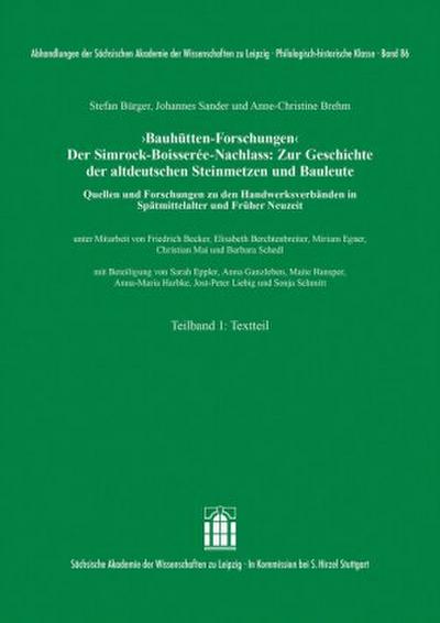 ’Bauhütten-Forschungen’. Der Simrock-Boisserée-Nachlass