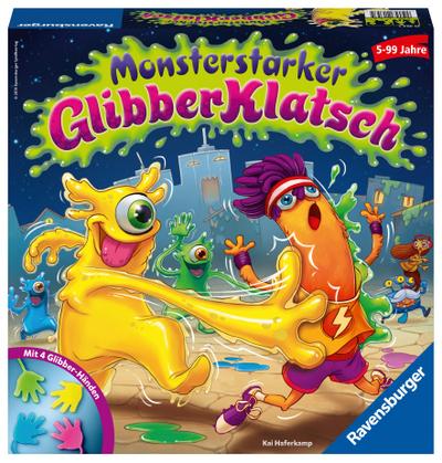 Ravensburger Kinderspiel Monsterstarker Glibber-Klatsch, Gesellschafts- und Familienspiel, für Kinder und Erwachsene, für 2-4 Spieler, ab 5 Jahren