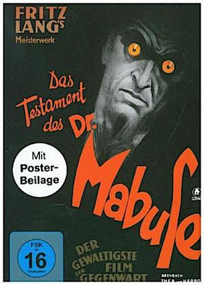 Das Testament des Dr. Mabuse, 1 Blu-ray + 1 DVD (limitiertes Mediabook, restaurierte Fassung)