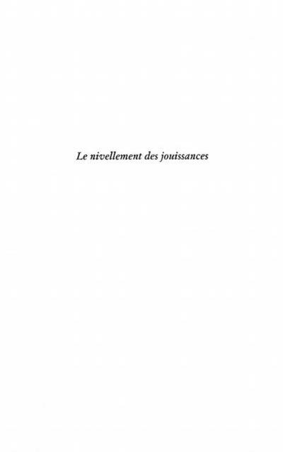 Nivellement des jouissances