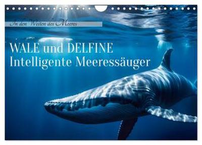 Wale und Delfine - Intelligente Meeressäuger (Wandkalender 2026 DIN A4 quer), CALVENDO Monatskalender