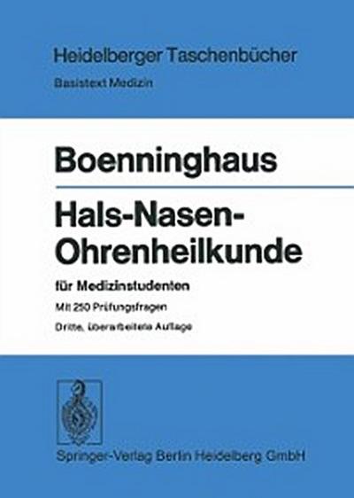 Hals-Nasen-Ohrenheilkunde für Medizinstudenten