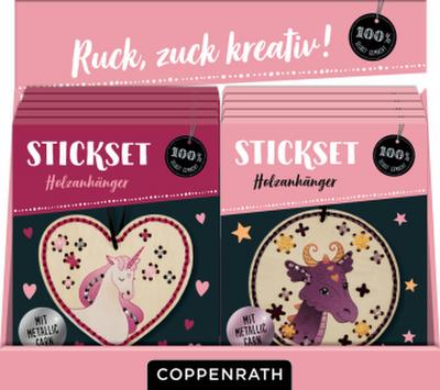 Sticken auf Holzanhängern