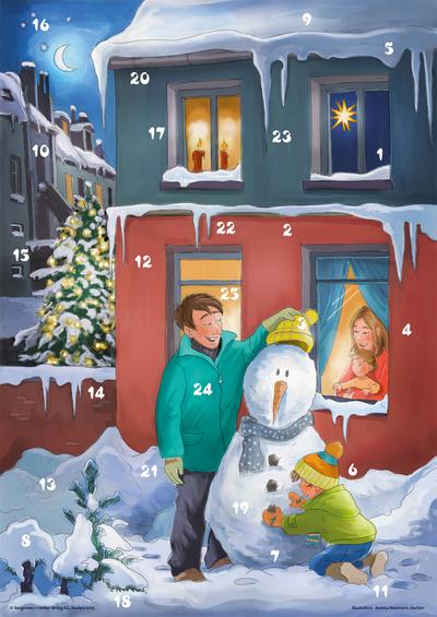 Oskar im Advent: Fensterbild-Adventskalender mit Begleitbuch, ab 3 Jahre