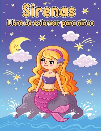 Libro para colorear de sirenas para niños