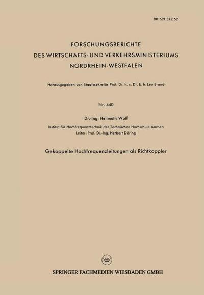 Gekoppelte Hochfrequenzleitungen als Richtkoppler