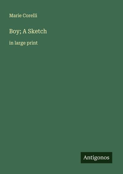 Boy; A Sketch