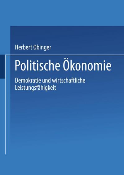 Politische Ökonomie