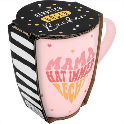 Tasse mit Motivdruck "Mama hat immer recht", mit Banderole