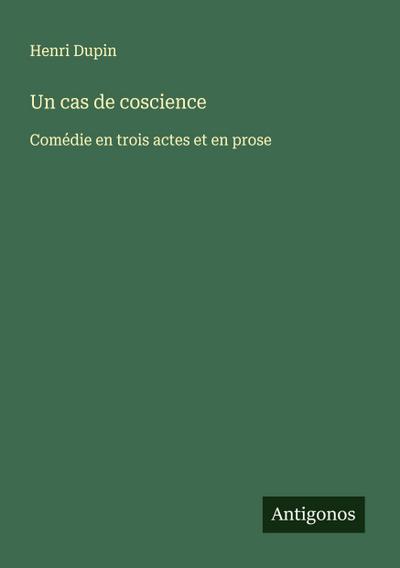 Un cas de coscience