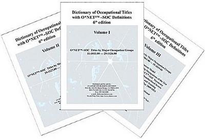 Dictionary of Occupational Titles with Onet Definitions 6th Edition