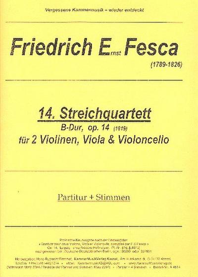 Streichquartett B-Dur Nr. 14Partitur und Stimmen