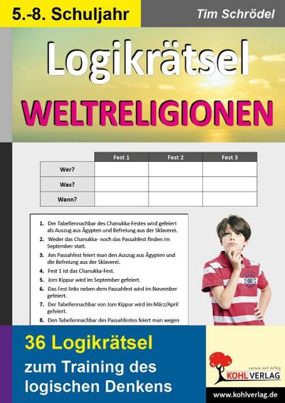 Logikrätsel Weltreligionen