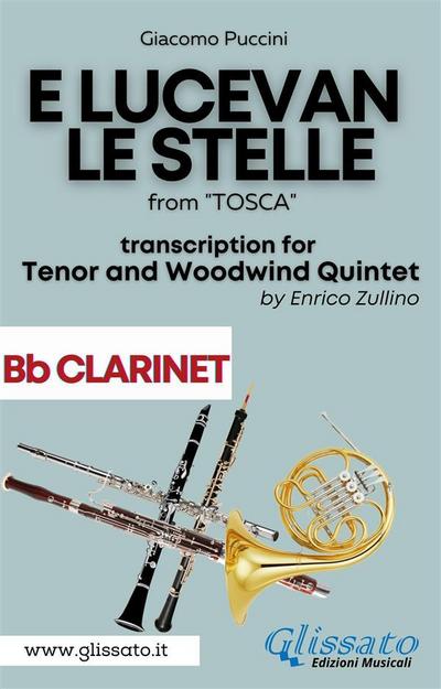E lucevan le stelle - Tenor & Woodwind Quintet (Bb Clarinet part)