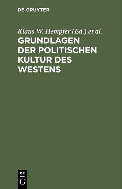 Grundlagen der politischen Kultur des Westens