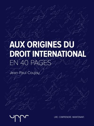 Aux origines du droit international  - En 40 pages