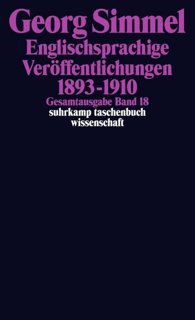 Englischsprachige Veröffentlichungen 1893-1910
