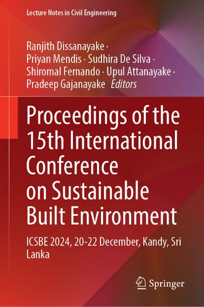 Proceedings of the 15th International Conference on Sustainable Built Environment